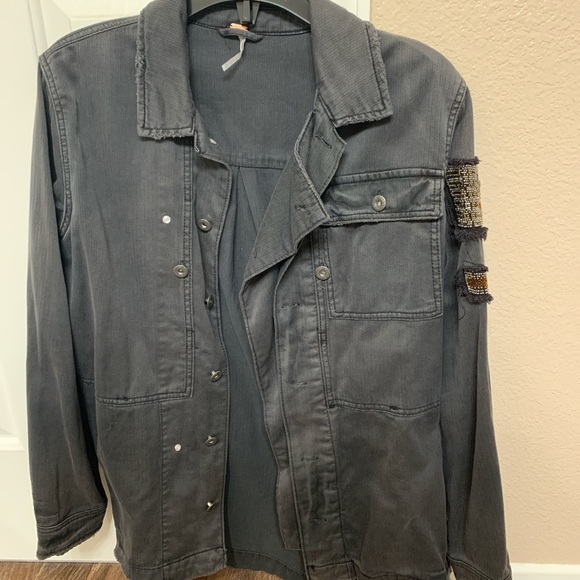 DARK GREY DENIM JACKET - Picture 3 of 5